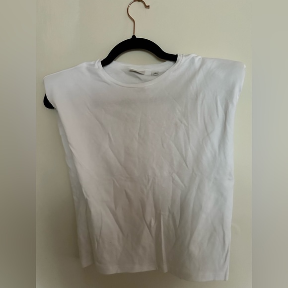 Babaton White T-Shirt with shoulder pads XS - Picture 3 of 3